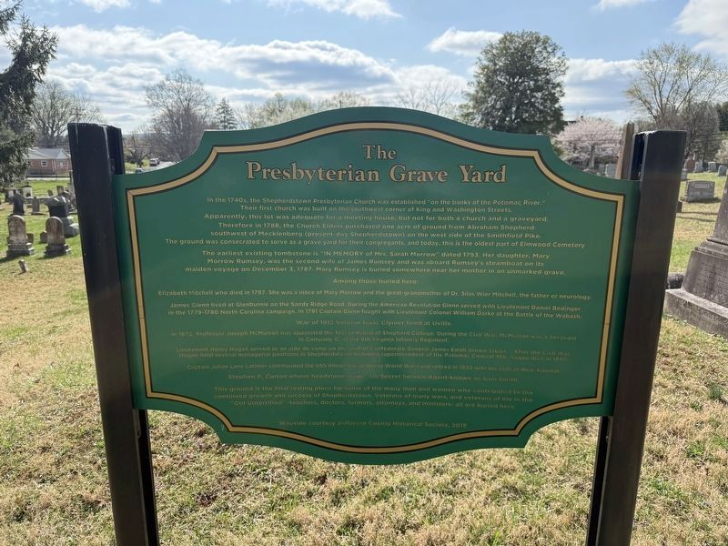 The Presbyterian Grave Yard Marker. Click for full size. The Presbyterian Grave Yard Marker image. Click for full size.