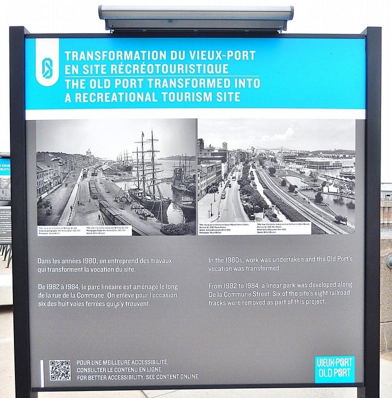 Transformation Vieux-Port en site r�cr�otouristique/Port Transformed Marker (<i>south side</i>) image. Click for full size.
