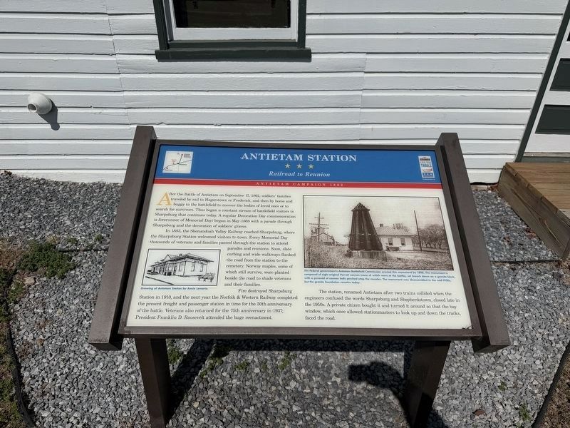 Antietam Station Marker. Click for full size. Antietam Station Marker image. Click for full size.