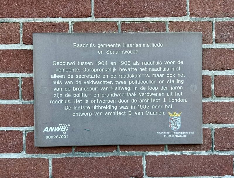 Raadhuis / Town Hall Marker image. Click for full size.