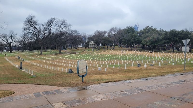 The Confederate Field Marker at the Texas State Cemetery image. Click for full size.