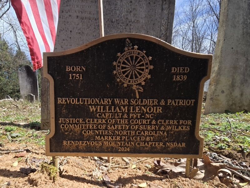 William Lenoir Marker. Click for full size. William Lenoir Marker image. Click for full size.