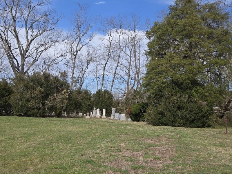 Lenoir Family cemetery from Ft. Defiance parking lot. Click for full size. Lenoir Family cemetery from Ft. Defiance parking lot image. Click for full size.