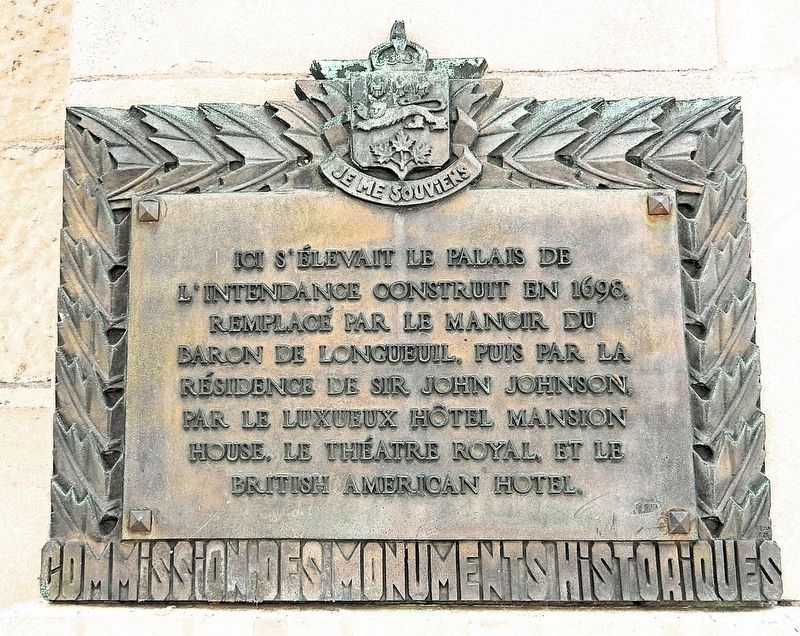 Palais de L'intendance/Intendance Palace Marker image. Click for full size.