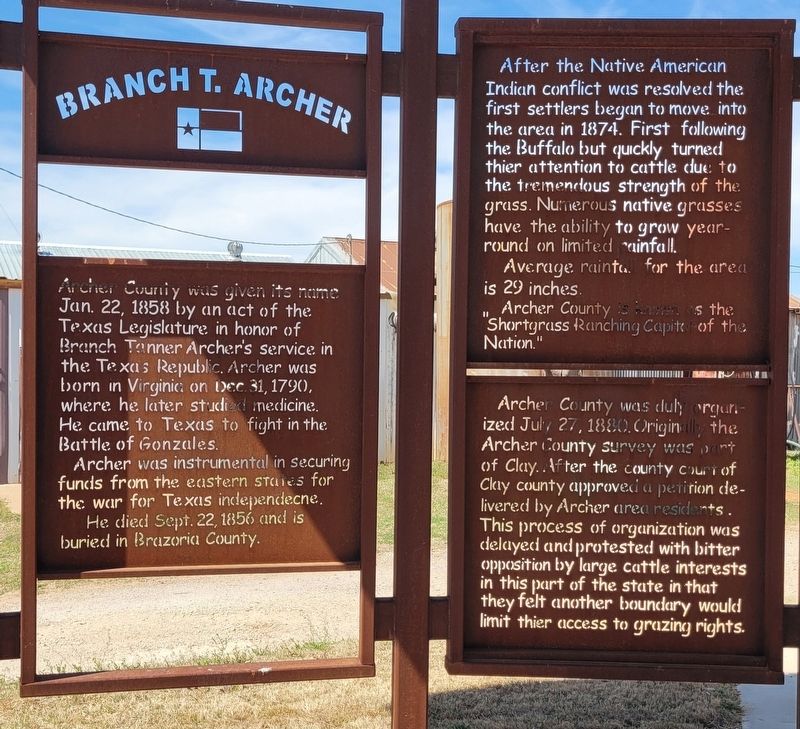 Branch T. Archer Marker - First Set of Panels. Click for full size. Branch T. Archer Marker - First Set of Panels image. Click for full size.