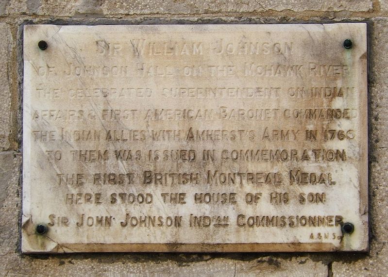Sir William Johnson Marker. Click for full size. Sir William Johnson Marker image. Click for full size.