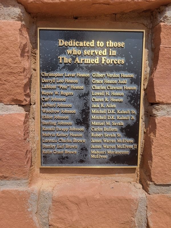 Dedicated to those who served in The Armed Forces Marker image. Click for full size.