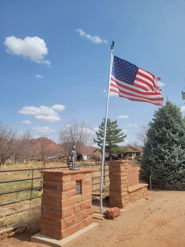 Dedicated to those who served in The Armed Forces Marker image. Click for full size.
