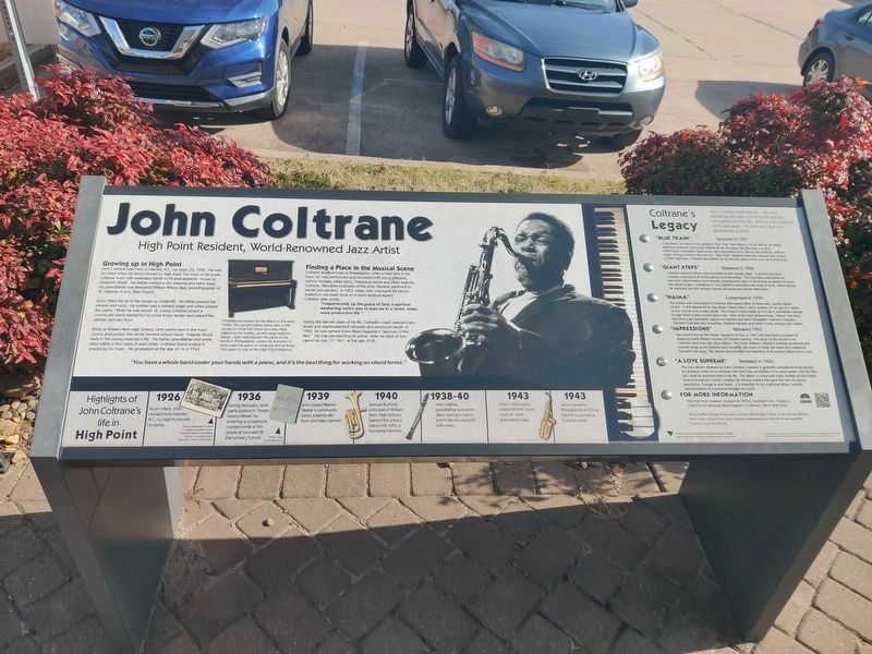 John Coltrane Marker. Click for full size. John Coltrane Marker image. Click for full size.