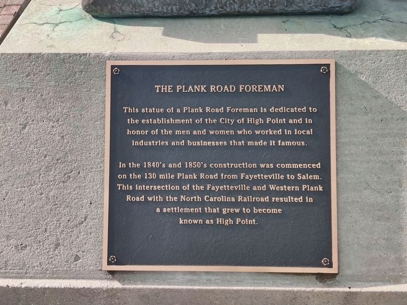 The Plank Road Foreman Marker image. Click for full size.