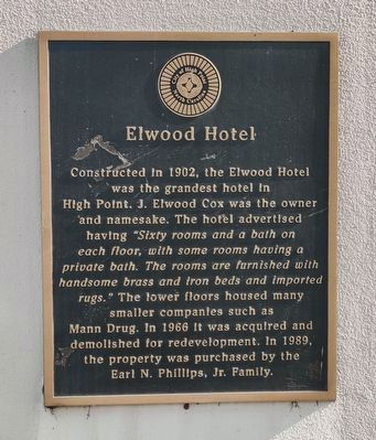 Elwood Hotel Marker image. Click for full size.