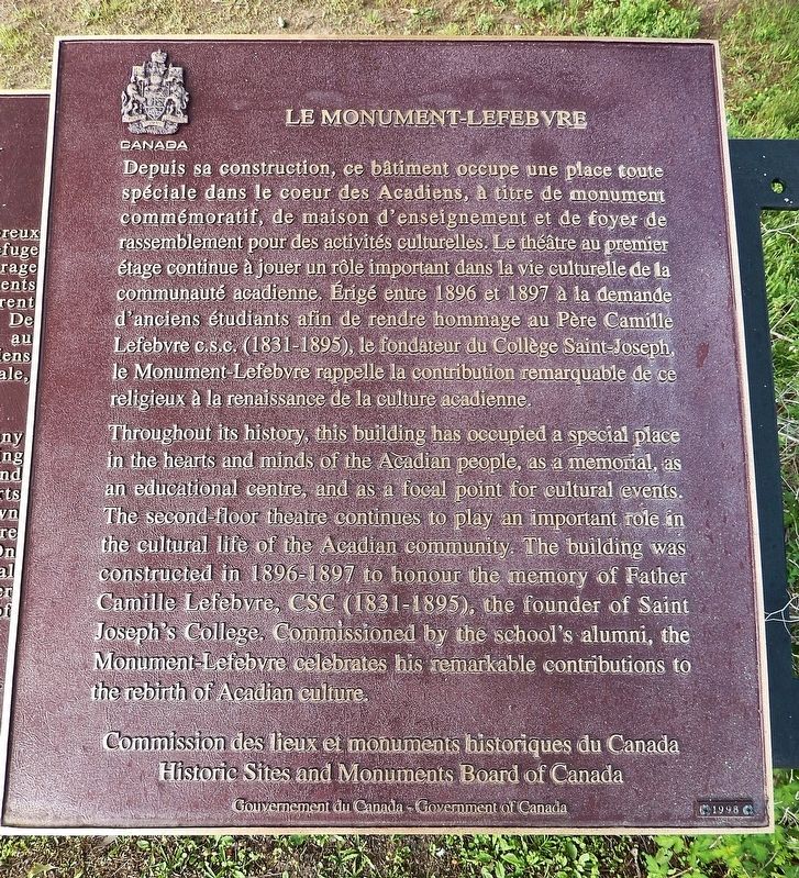 Le Monument-Lefebvre Marker image. Click for full size.