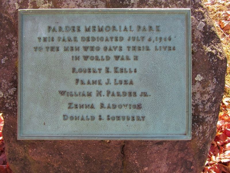 Pardee Memorial Park Marker. Click for full size. Pardee Memorial Park Marker image. Click for full size.
