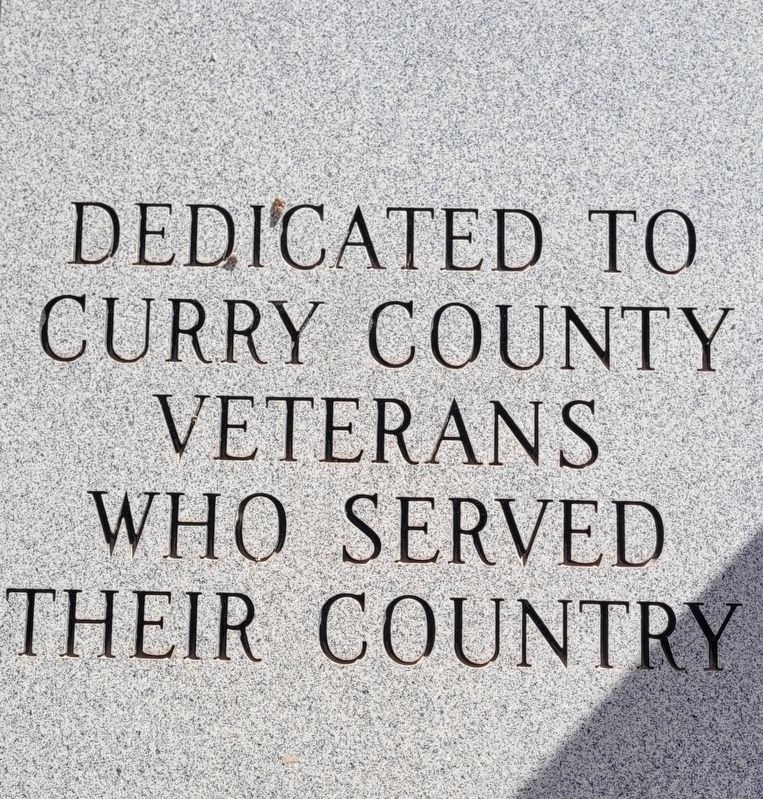 Curry County Veterans Memorial. Click for full size. Curry County Veterans Memorial image. Click for full size.