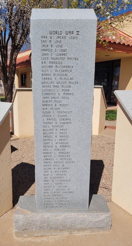 Curry County Veterans Memorial - 3rd Panel. Click for full size. Curry County Veterans Memorial - 3rd Panel image. Click for full size.