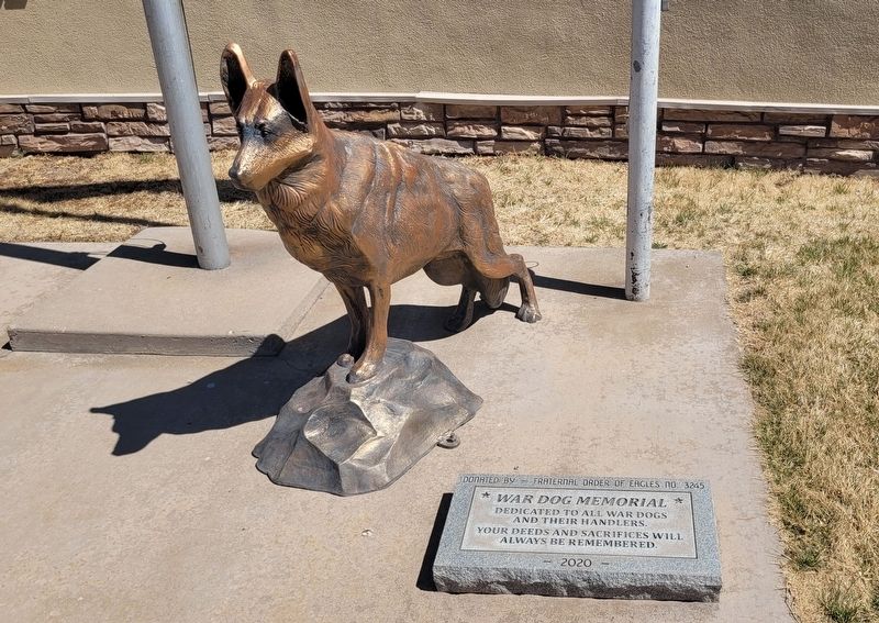 War Dog Memorial. Click for full size. War Dog Memorial image. Click for full size.