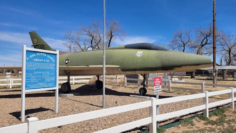 F-100A Super Saber and Marker. Click for full size. F-100A Super Saber and Marker image. Click for full size.