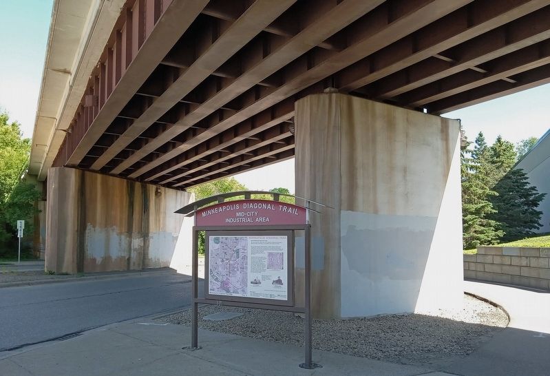 About Mid-City Industrial Area Marker at the northeast corner of Stinson and Hennepin. Click for full size. About Mid-City Industrial Area Marker at the northeast corner of Stinson and Hennepin image. Click for full size.
