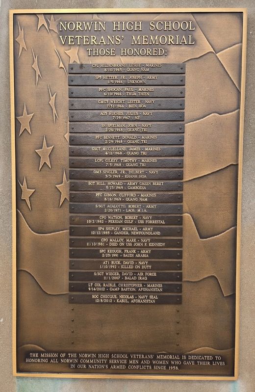 Norwin High School Veterans Memorial. Click for full size. Norwin High School Veterans Memorial image. Click for full size.