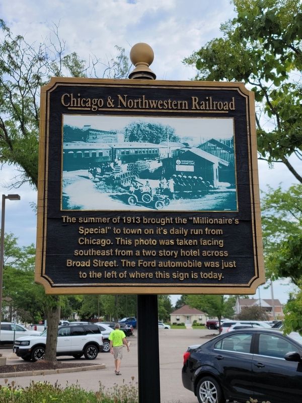 Chicago & Northwestern Railroad Marker. Click for full size. Chicago & Northwestern Railroad Marker image. Click for full size.