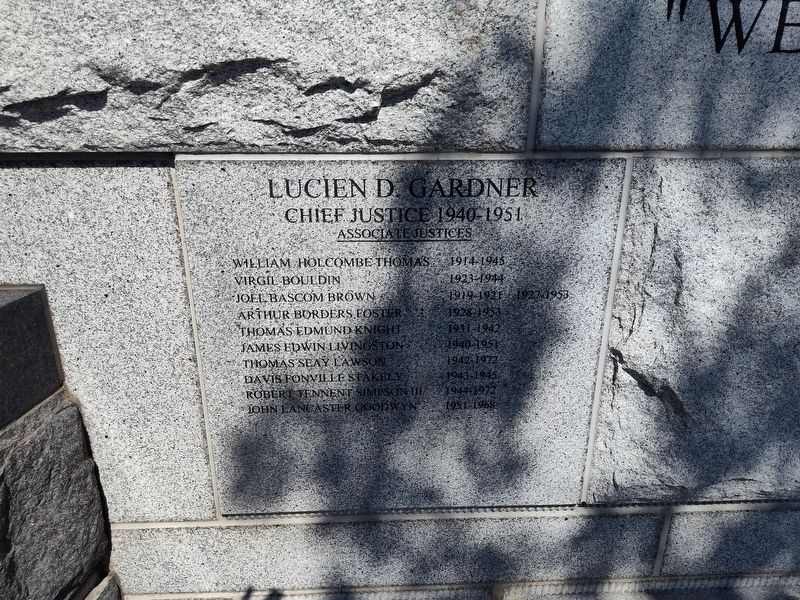 Associate Justices Marker. Click for full size. Associate Justices Marker image. Click for full size.