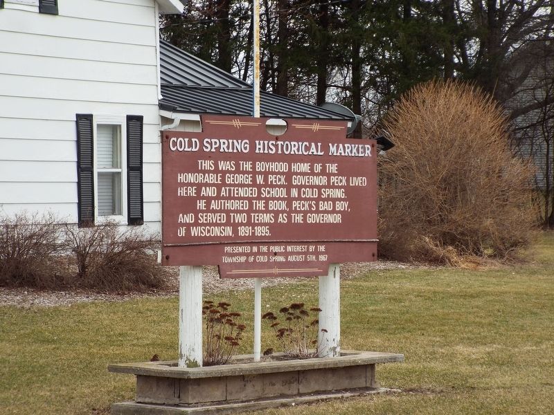 Governor Peck Childhood Home Marker. Click for full size. Governor Peck Childhood Home Marker image. Click for full size.