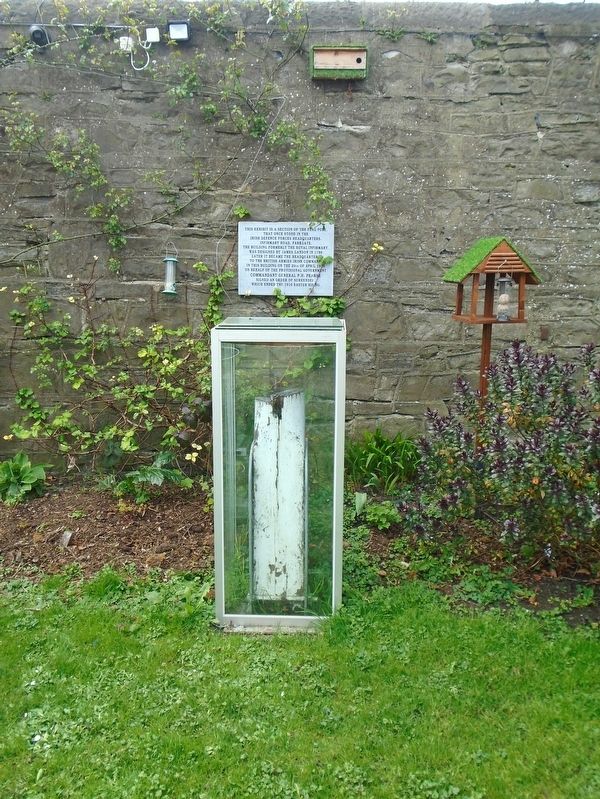 Irish Defence Forces Headquarters Flag Pole Remnant and Marker. Click for full size. Irish Defence Forces Headquarters Flag Pole Remnant and Marker image. Click for full size.