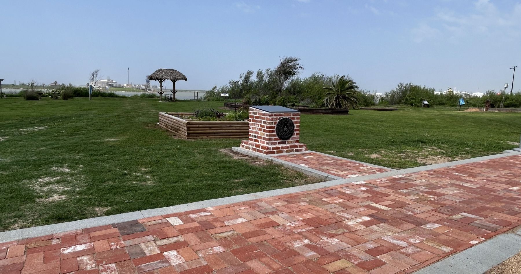 Historic Site of the Republic of Texas Marker - on southwest side of Battle of Velasco Memorial. Click for full size. Historic Site of the Republic of Texas Marker - on southwest side of Battle of Velasco Memorial image. Click for full size.