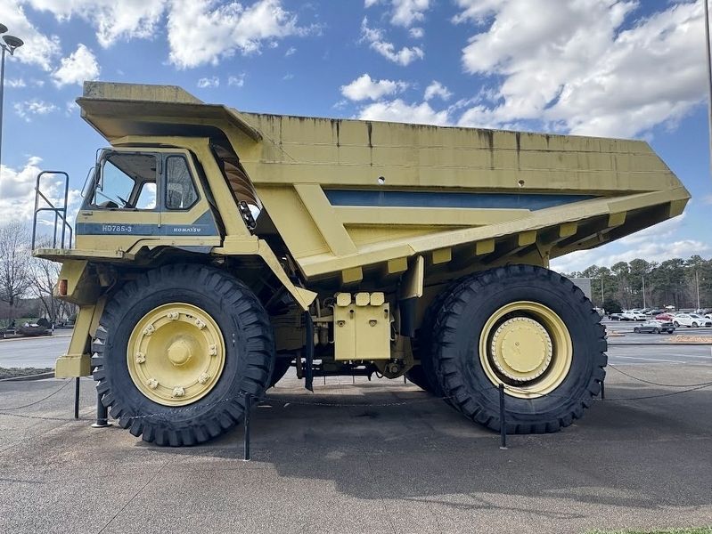 Left side of the ca. 1997 HD785-3 Komatsu Dump Truck. Click for full size. Left side of the ca. 1997 HD785-3 Komatsu Dump Truck image. Click for full size.