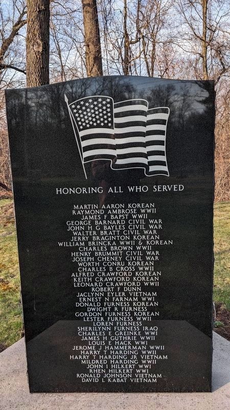 Furnessville Cemetery Veterans Memorial Marker. Click for full size. Furnessville Cemetery Veterans Memorial Marker image. Click for full size.