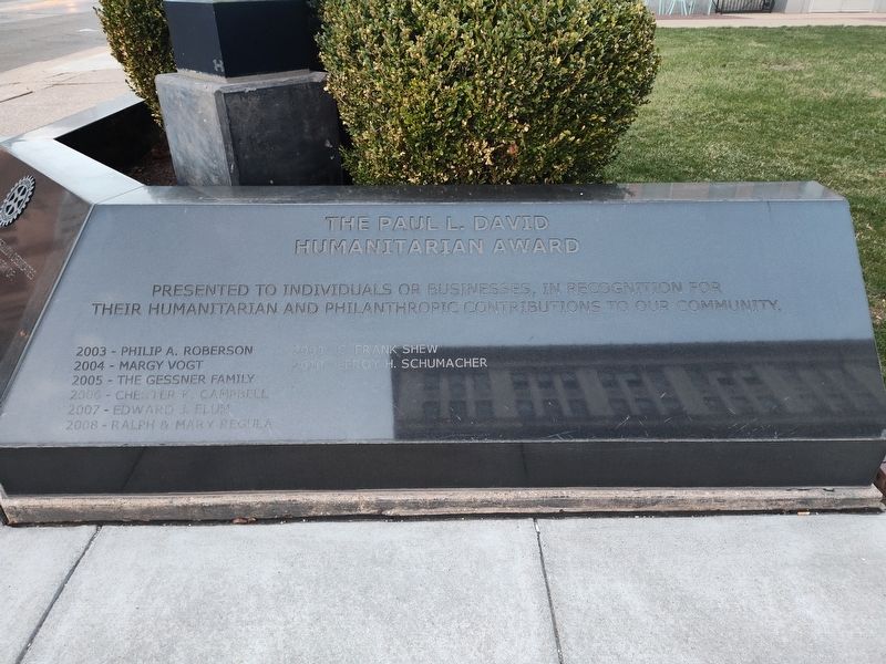 The Paul L. David Memorial image. Click for full size.