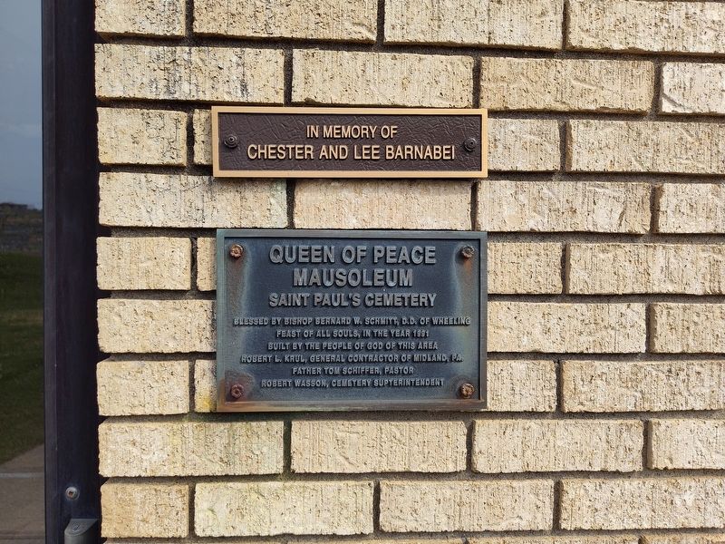 Queen of Peace Mausoleum Marker. Click for full size. Queen of Peace Mausoleum Marker image. Click for full size.