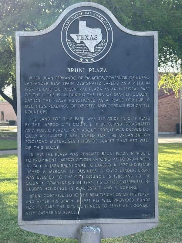 Bruni Plaza Marker. Click for full size. Bruni Plaza Marker image. Click for full size.