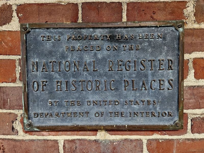 National Register of Historic Places Marker. Click for full size. National Register of Historic Places Marker image. Click for full size.
