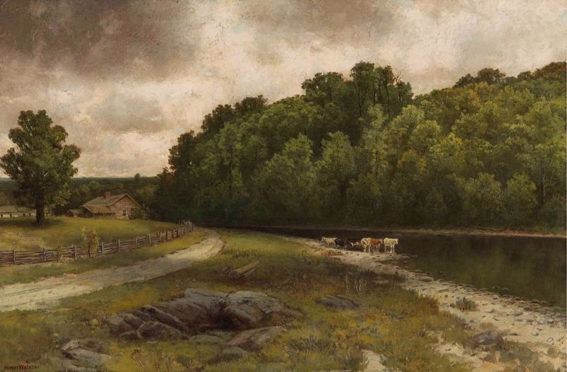 Homer Watson, “On the River at Doon”, 1885. Click for full size. Homer Watson, “On the River at Doon”, 1885 image. Click for full size.