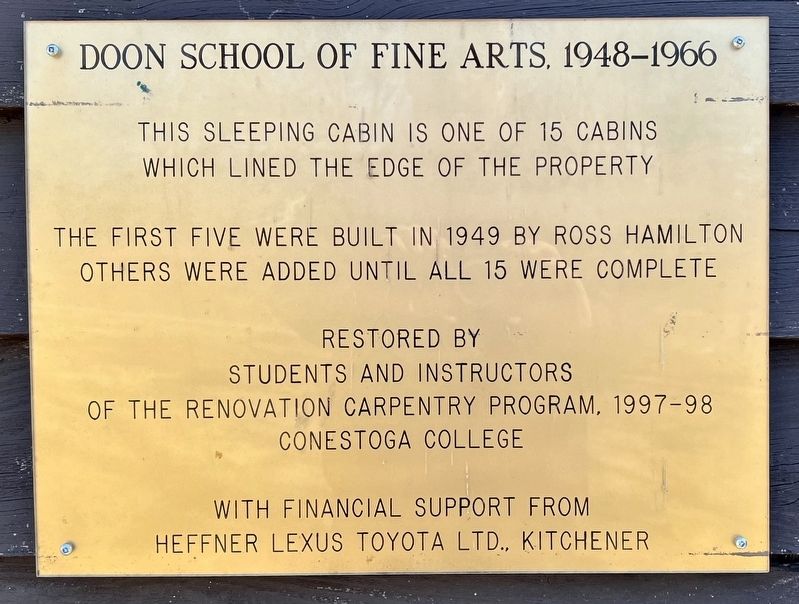 Doon School of Fine Arts 1948-1966 Marker. Click for full size. Doon School of Fine Arts 1948-1966 Marker image. Click for full size.