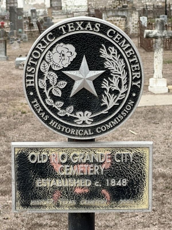 Old Rio Grande City Cemetery Marker. Click for full size. Old Rio Grande City Cemetery Marker image. Click for full size.