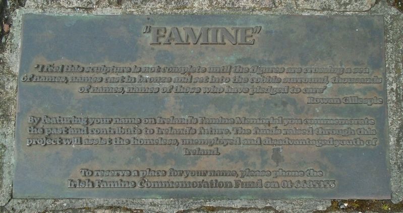 "Famine" Commemorative Marker image. Click for full size.