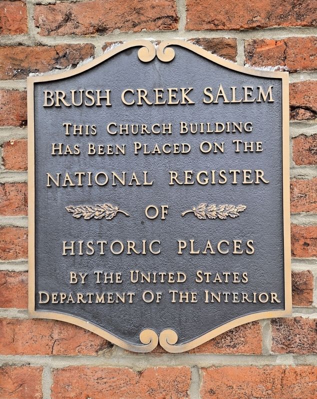 Brush Creek Salem Church Marker image. Click for full size.