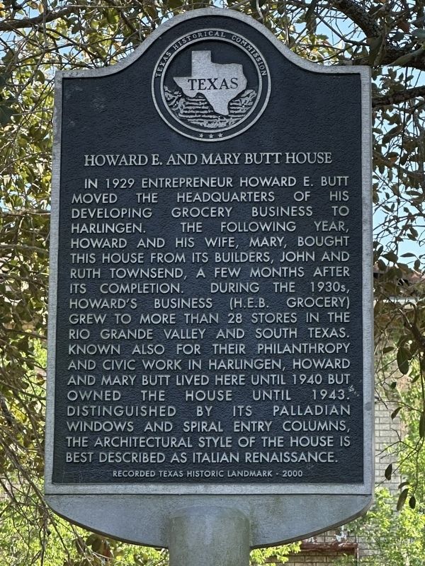 Howard E. and Mary Butt House Marker. Click for full size. Howard E. and Mary Butt House Marker image. Click for full size.