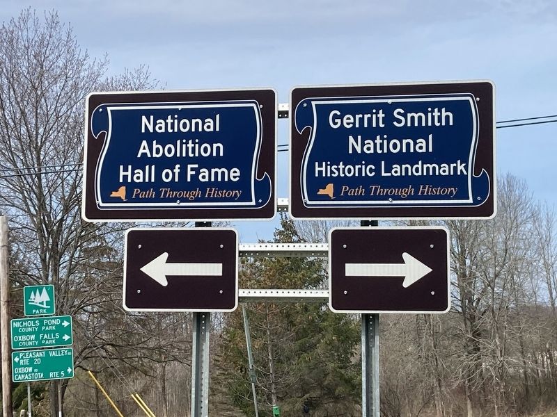 Gerrit Smith Estate Marker. Click for full size. Gerrit Smith Estate Marker image. Click for full size.