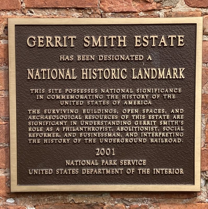 Gerrit Smith Estate Marker image. Click for full size.