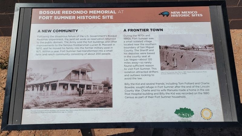 Bosque Redondo Memorial at Fort Sumner Historic Site Marker. Click for full size. Bosque Redondo Memorial at Fort Sumner Historic Site Marker image. Click for full size.