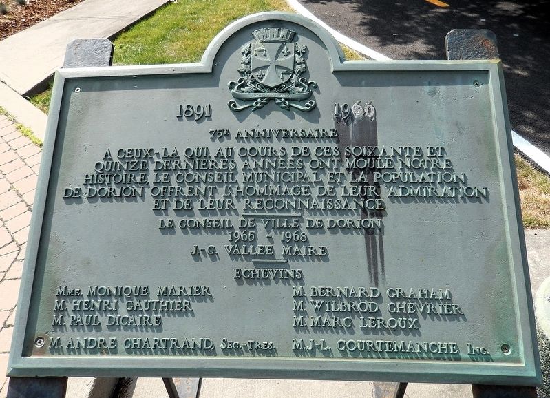 75<sup>e</sup> anniversaire / 75th Anniversary Marker. Click for full size. 75<sup>e</sup> anniversaire / 75th Anniversary Marker image. Click for full size.
