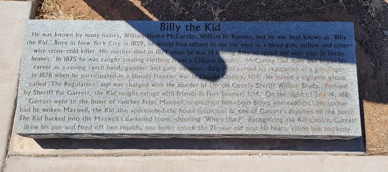 Billy the Kid Marker image. Click for full size.