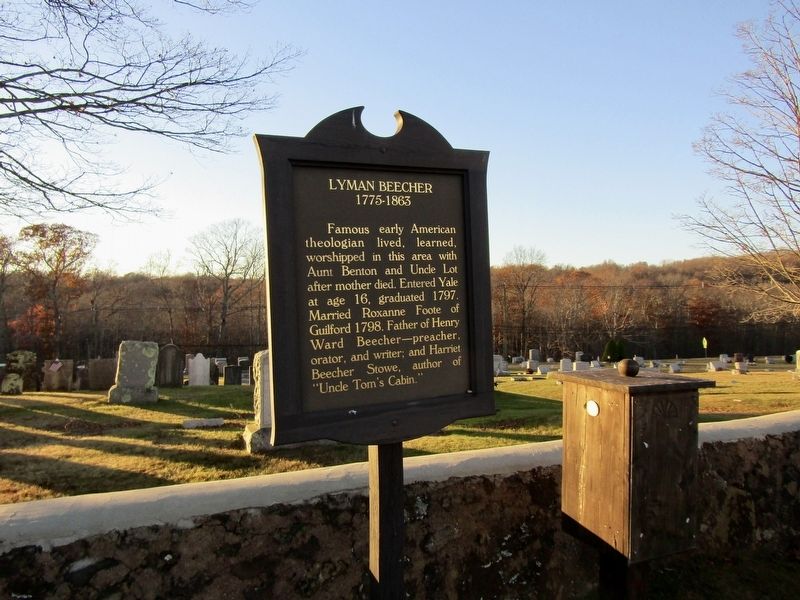 Lyman Beecher Marker. Click for full size. Lyman Beecher Marker image. Click for full size.