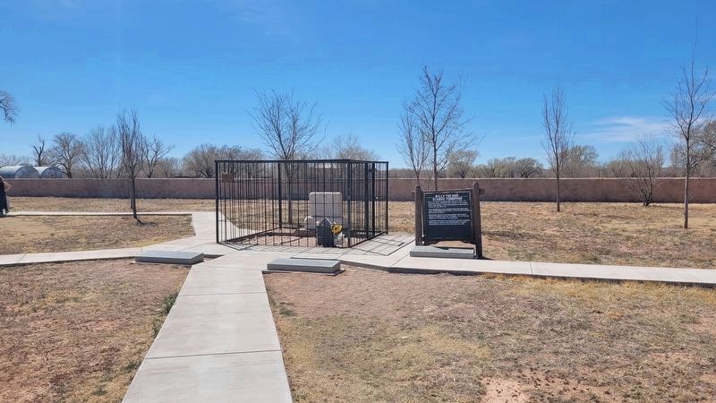 The Billy the Kid Gravestone is cover to protect from theft and vandalism image. Click for full size.