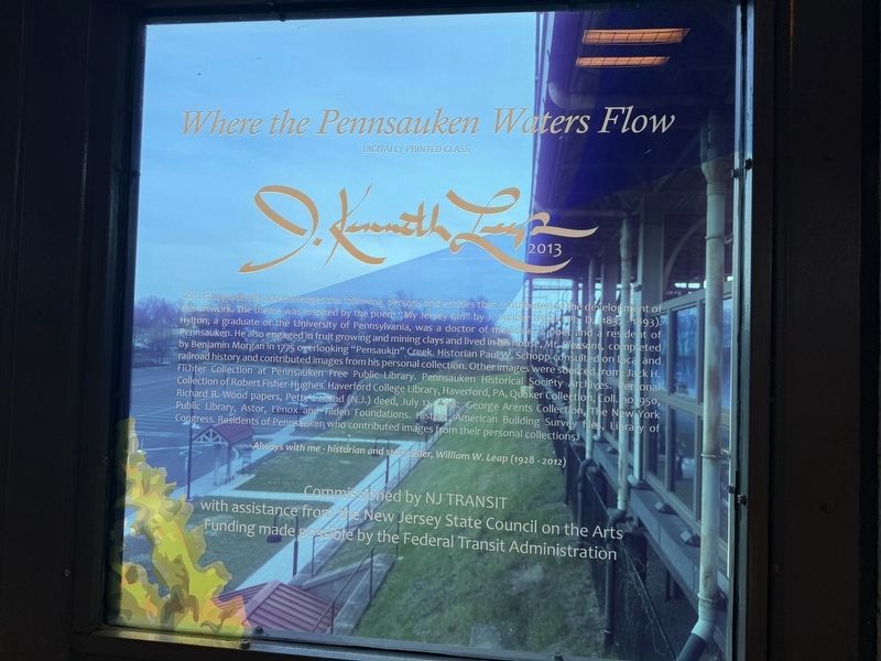 <i>Where the Pennsauken Waters Flow</I> Marker image. Click for full size.