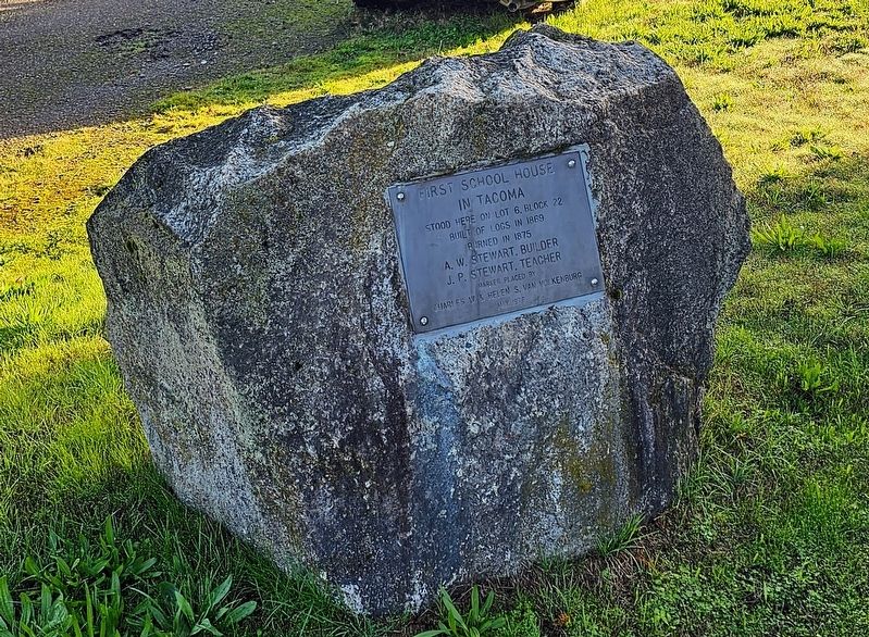 First School House in Tacoma Marker. Click for full size. First School House in Tacoma Marker image. Click for full size.