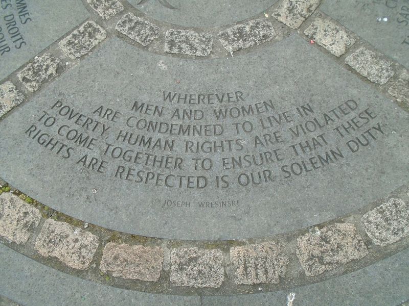 Human Rights and Poverty Stone Quote (English) Marker. Click for full size. Human Rights and Poverty Stone Quote (English) Marker image. Click for full size.